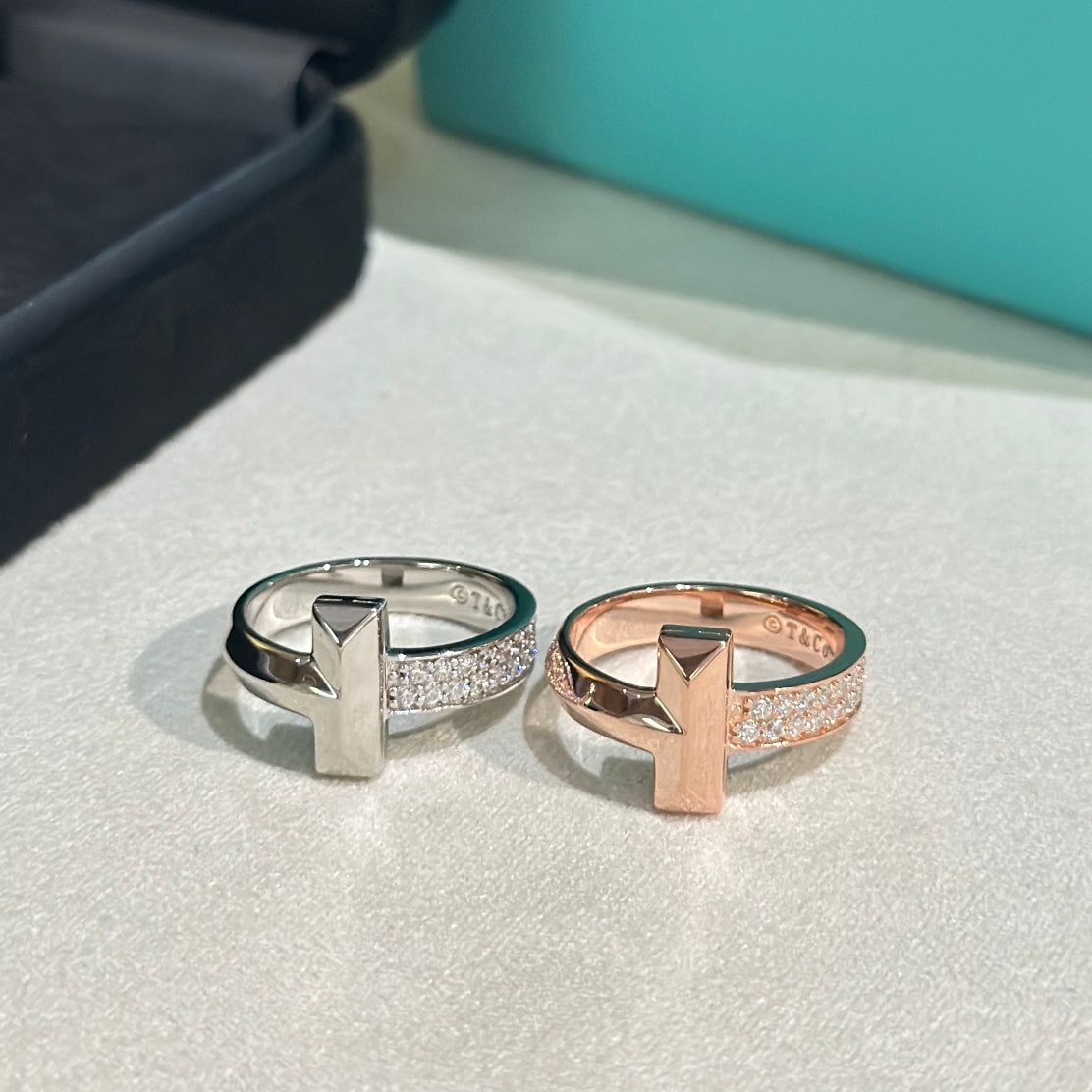 Tiffany Narrow Pave Ring - 18K White Gold