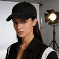 Miu Miu Distressed Washed Baseball Cap - Black / White
