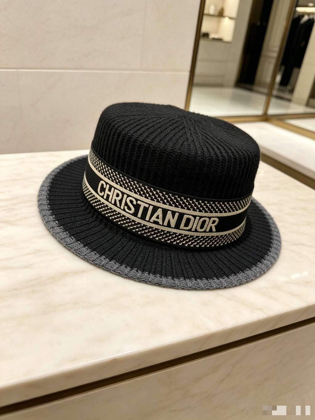 Dior Wool Flat-Top Hat
